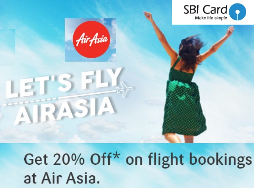 India Desire : AirAsia SBI Cards Offer : Flat 20% Off On Flight Bookings Via SBI Credit Cards